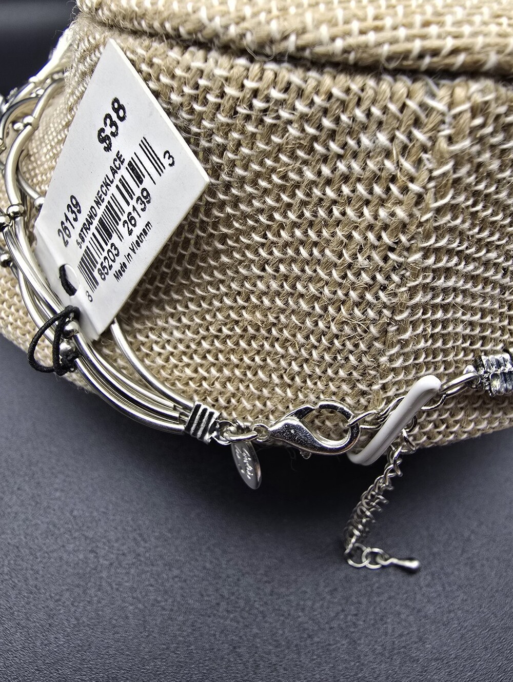 Cookie Lee Multi-Strand Silver Leaf Necklace - Picture 6 of 6